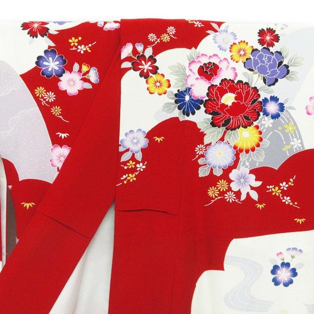 振袖着物正絹鴛鴦に花模様成人式結婚式 トールA767-12 L