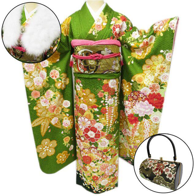 振袖 襦袢 帯 7点 セット  リサイクル 正絹 トール  A780-14 L 振袖 襦袢 帯 7点 セット リサイクル 正絹 トール A780-14 L