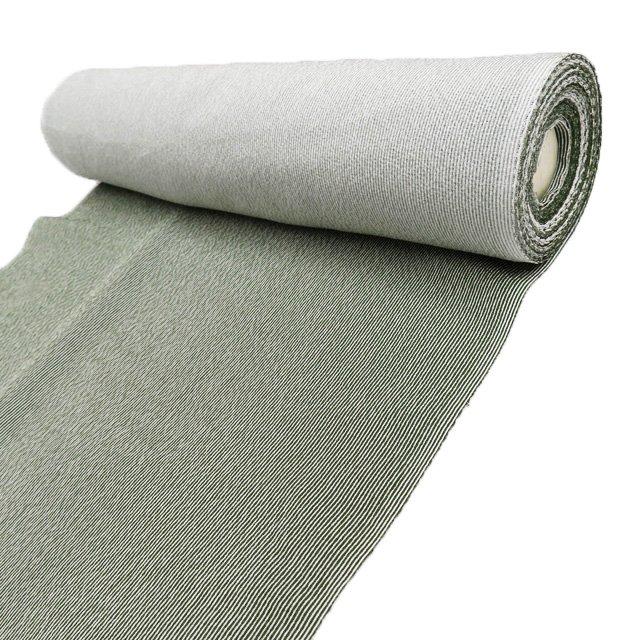 ☆きもの北條☆ 江戸小紋 万筋 縦縞模様 ストライプ 正絹 緑青色 反物  