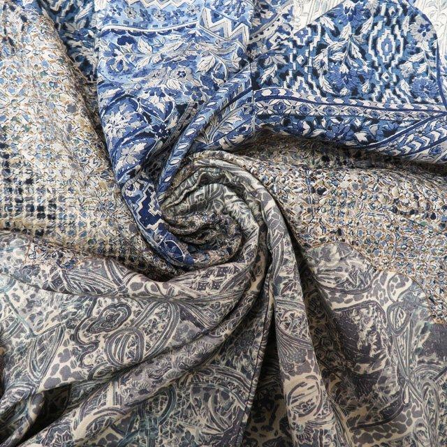 ☆きもの北條☆ 特選 汕頭刺繍 スワトウ 更紗調 花模様 個性溢れる逸品 