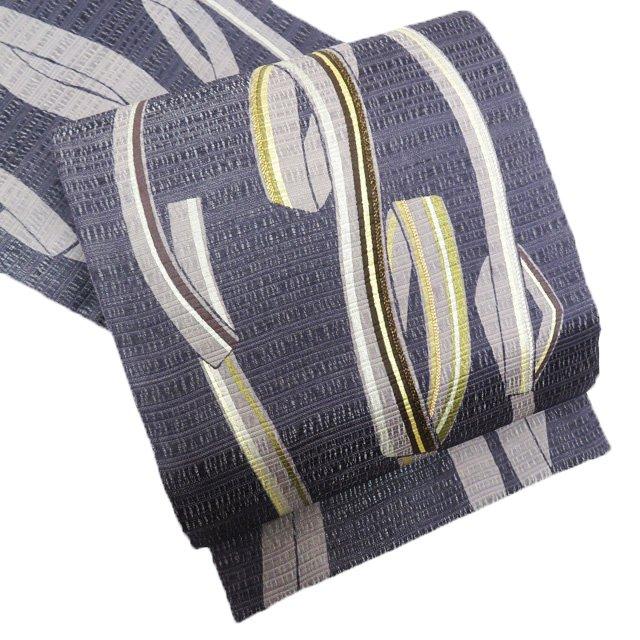 ☆きもの北條☆ 蔓帯の図 落ち着きある艶やかな装いに 銀通し 褐色 鼠  