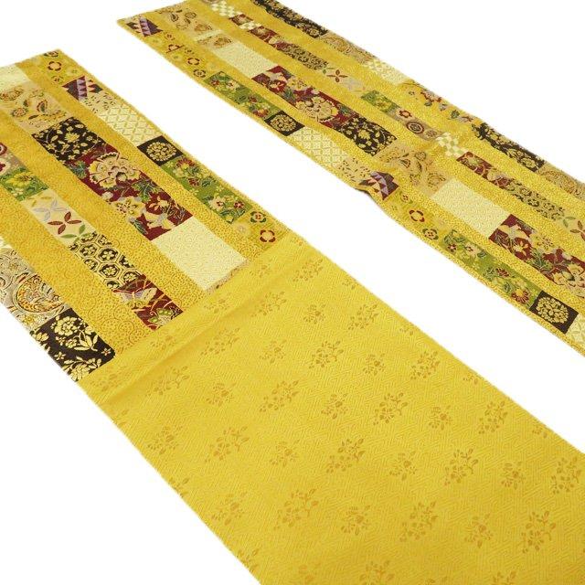 ☆きもの北條☆ 西陣 鹿子井山田 織金九蔵文様 彩り豊かな逸品 茶系色  