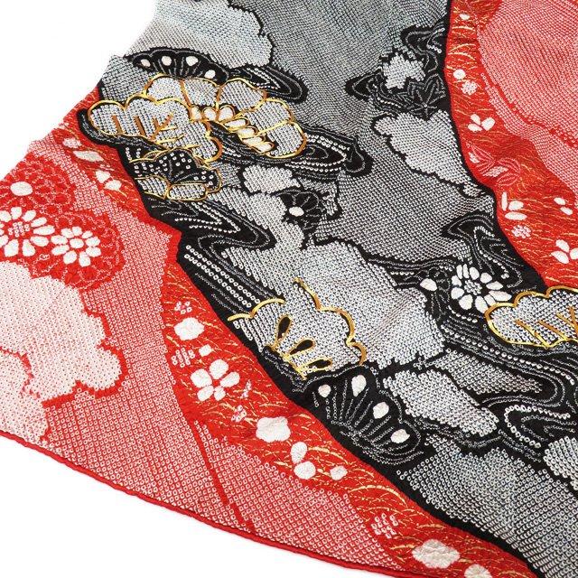 ☆きもの北條☆ 振袖 襦袢 2点 セット 三越 絞り 金駒刺繍 流水 松 菊 