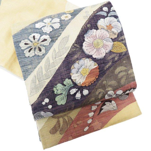 ☆きもの北條☆ すくい織 紬 花の図 リバーシブル 繊細な織の逸品 多色  