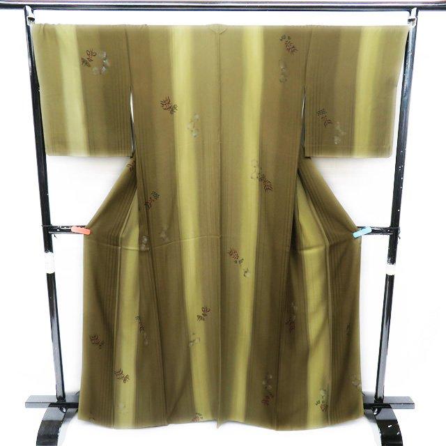 ☆きもの北條☆ 作家物 落款 小紋 隈取模様 個性豊かな逸品 トール 鶯  