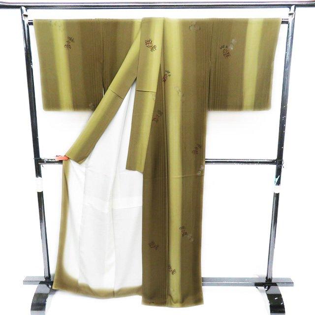 ☆きもの北條☆ 作家物 落款 小紋 隈取模様 個性豊かな逸品 トール 鶯  