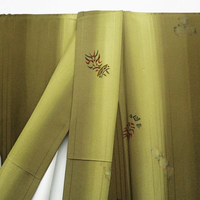 ☆きもの北條☆ 作家物 落款 小紋 隈取模様 個性豊かな逸品 トール 鶯  