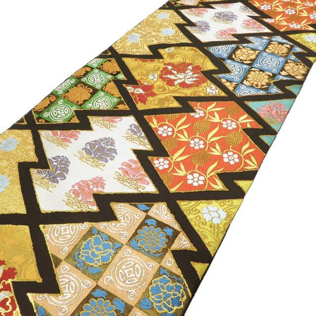 ☆きもの北條☆ 特選 川島織物 松皮菱取り 名物裂文様 格調高い華やぎ  