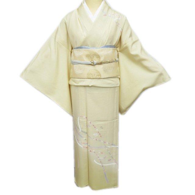 セール今日まで！　夏物　絽　小紋　流線　裄69cm 正絹 大蔵ざらえ最終セール】 【夏物】 特選京友禅絽小紋 ≪御仕立て上がり