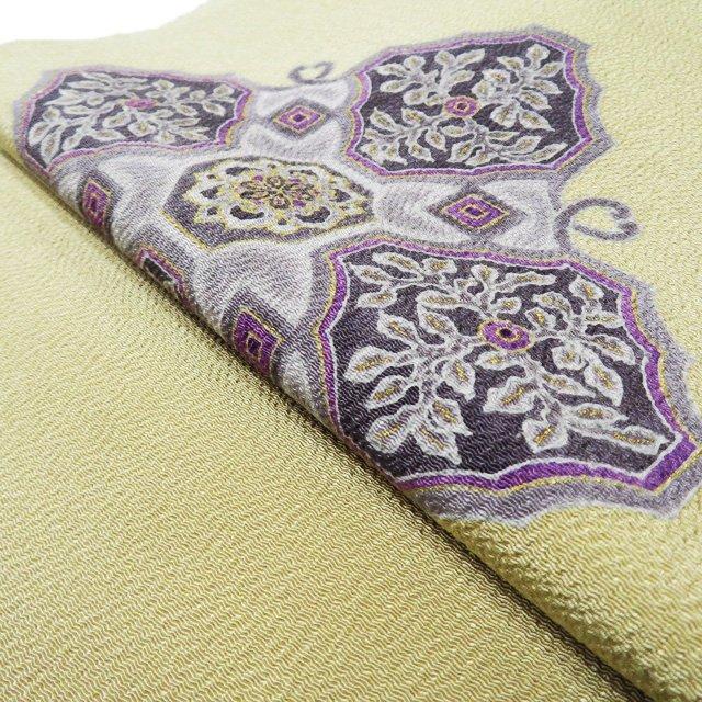 特選 名古屋帯 未使用 正絹 縮緬地 ちりめん カジュアル 仕立て上がり  