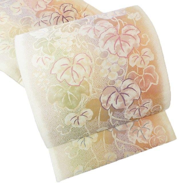 本袋帯 未使用 正絹 フォーマル 仕立て上がり 全通 両面柄織 作家物