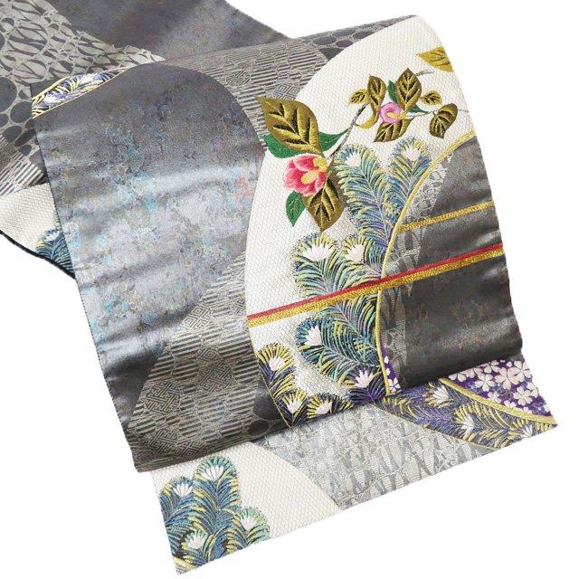 袋帯 未使用 正絹 フォーマル 仕立て上がり 六通 芳椿花 花の図  