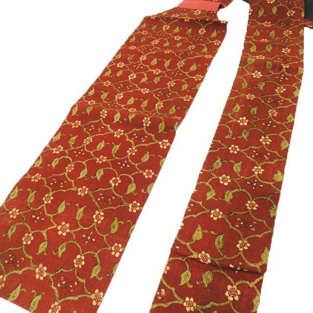 特選 名古屋帯 中古 リサイクル 木綿 カジュアル 仕立て上がり 全通  