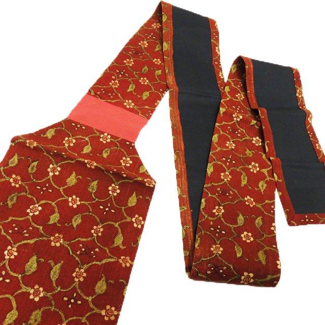 特選 名古屋帯 中古 リサイクル 木綿 カジュアル 仕立て上がり 全通  