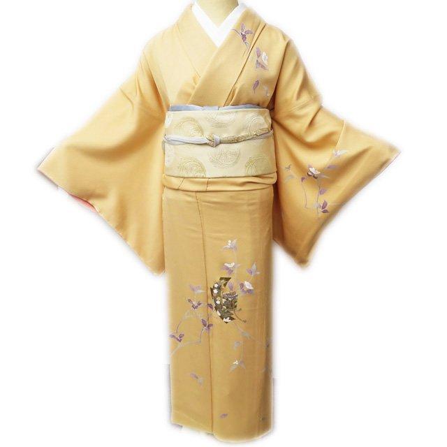 特選 付下げ 付け下げ 訪問着 着物 未使用 袷 フォーマル 螺鈿 花の図  