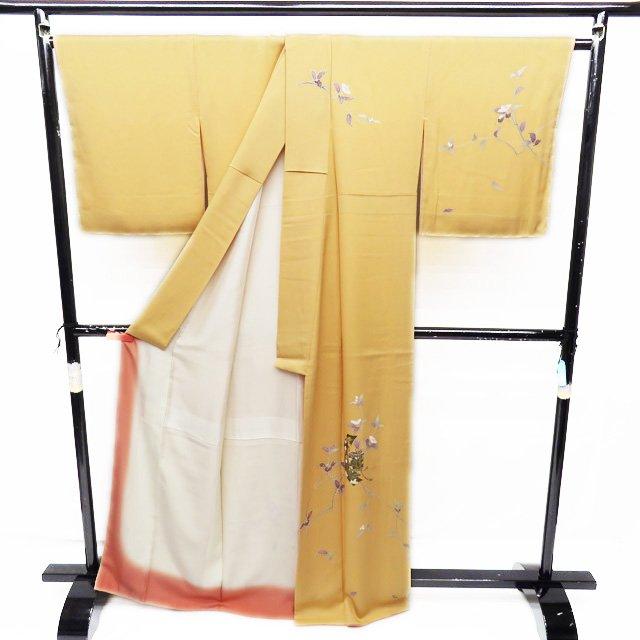 特選 付下げ 付け下げ 訪問着 着物 未使用 袷 フォーマル 螺鈿 花の図  