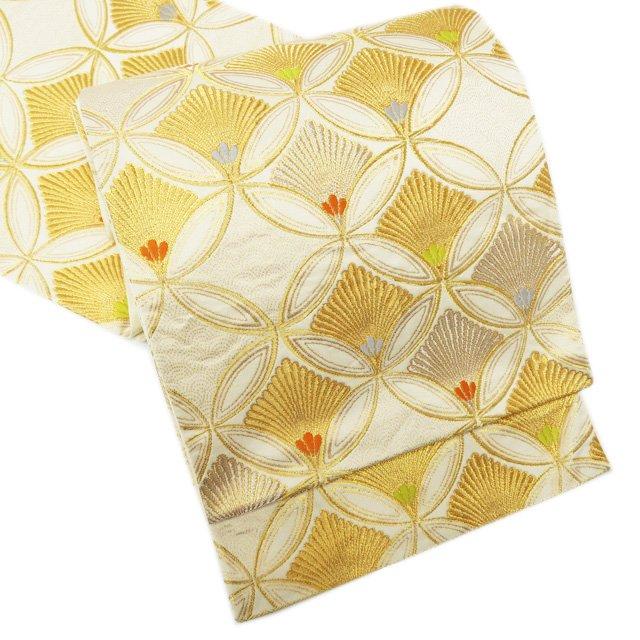 京袋帯 名古屋帯 中古 リサイクル 正絹 フォーマル 仕立て上がり 六通  