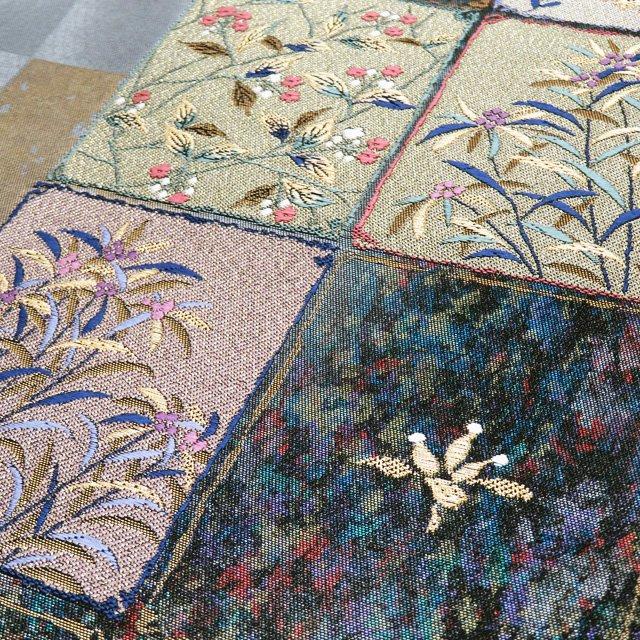 袋帯 中古 リサイクル 正絹 フォーマル 仕立て上がり 六通 植物文様  