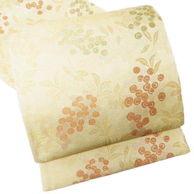 袋帯 中古 リサイクル 正絹 フォーマル 仕立て上がり 六通 南天模様 練  