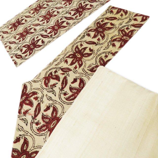 特選 名古屋帯 中古 リサイクル 木綿 カジュアル 仕立て上がり 全通  