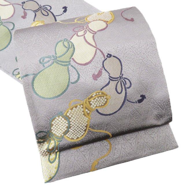 袋帯 中古 リサイクル 正絹 フォーマル 仕立て上がり 六通 草木染 瓢箪  