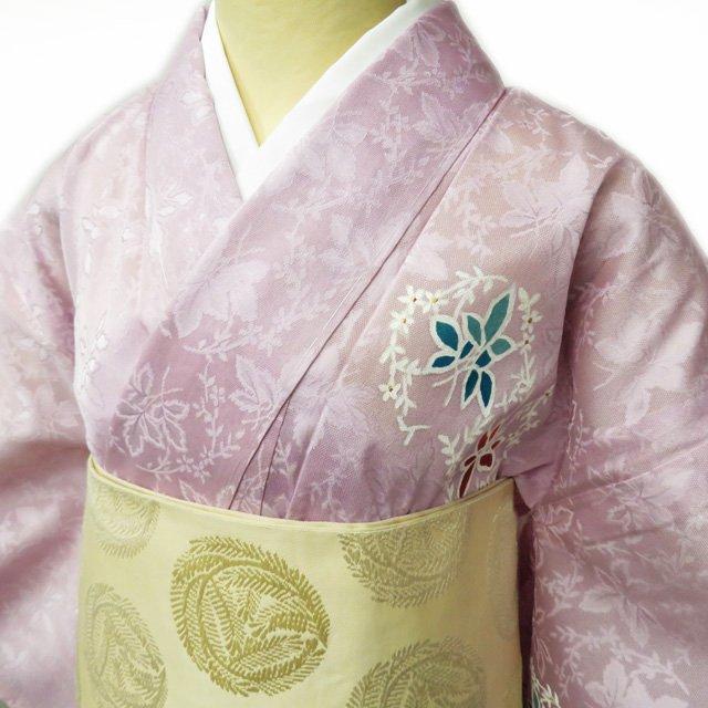 夏物 付け下げ 付下げ 着物 中古 正絹 紋紗 フォーマル 作家物 落款 花 