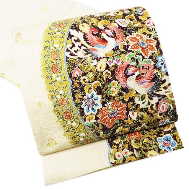 特選 袋帯 未使用 正絹 カジュアル 仕立て上がり お太鼓柄 作家物 落款  