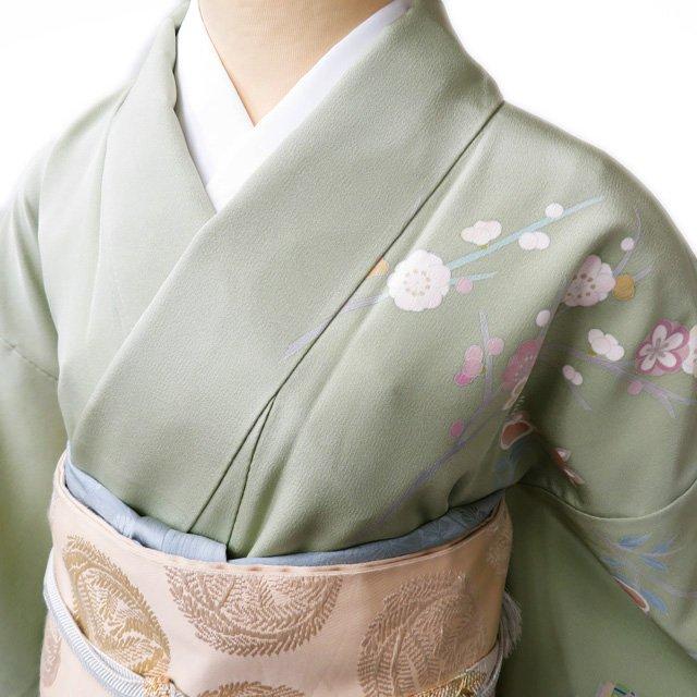 訪問着 着物 未使用 正絹 袷 フォーマル 花の図 秋草 反端付き 薄香色 多色 金 身丈166cm 裄66.5cm L トール きもの北條 A1277-14 訪問着 着物 未使用 正絹 袷 フォーマル 花の図 秋草 反端付き 薄香色