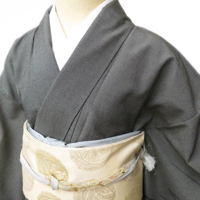 塩沢 お召し 御召 着物 中古 袷 やまだ織 作家物 落款 ラベル 塩沢 お召し 御召 着物 中古 袷 やまだ織 作家物 落款 ラベル