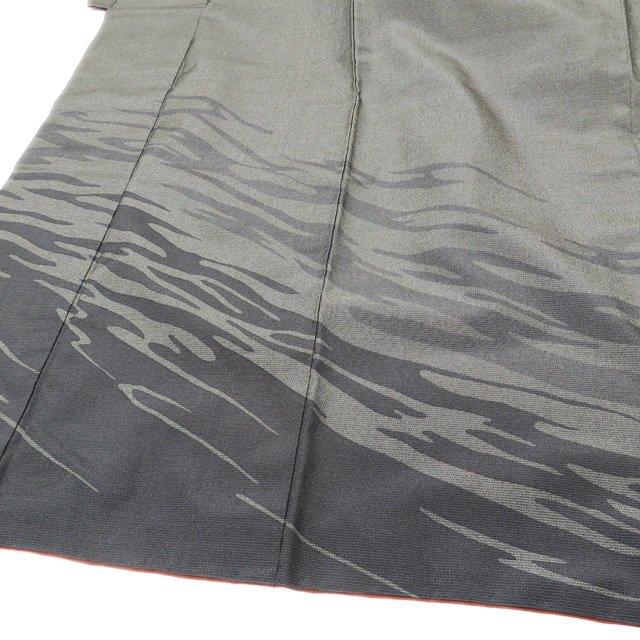 塩沢 お召し 御召 着物 中古 袷 やまだ織 作家物 落款 ラベル 塩沢 お召し 御召 着物 中古 袷 やまだ織 作家物 落款 ラベル