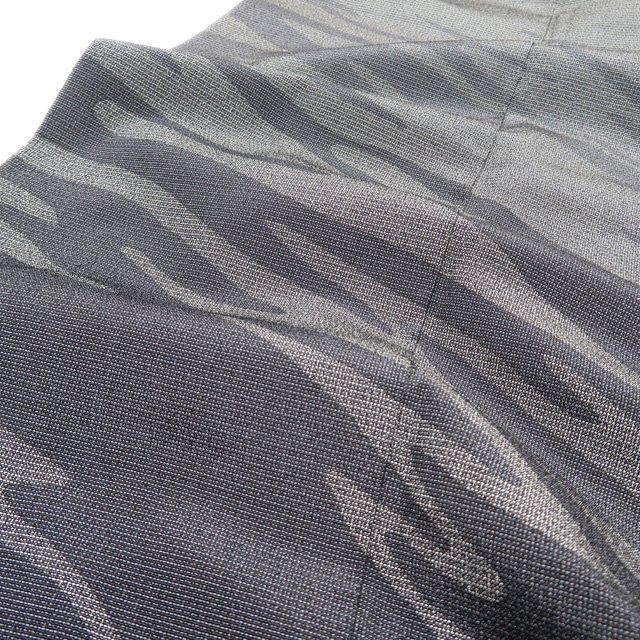 塩沢 お召し 御召 着物 中古 袷 やまだ織 作家物 落款 ラベル 塩沢 お召し 御召 着物 中古 袷 やまだ織 作家物 落款 ラベル