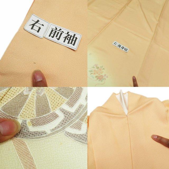 付下げ 付け下げ 訪問着 中古 正絹 袷 花の図 汕頭刺繍 相良刺繍 蘇州  