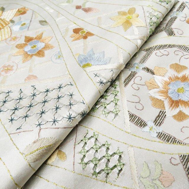 特選 作り帯 付け帯 つけ帯 中古 リサイクル フォーマル 汕頭刺繍  