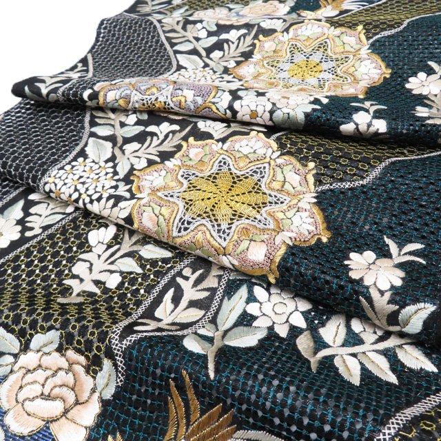 特選 反物 帯 新古品 未仕立て 正絹 フォーマル 汕頭刺繍 特選 反物 帯 新古品 未仕立て 正絹 フォーマル 汕頭刺繍