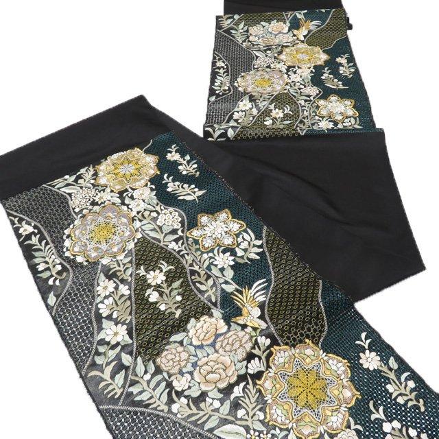 特選 反物 帯 新古品 未仕立て 正絹 フォーマル 汕頭刺繍 特選 反物 帯 新古品 未仕立て 正絹 フォーマル 汕頭刺繍