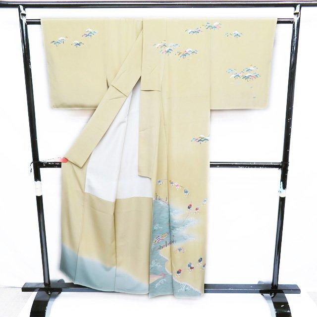 特選 訪問着 着物 未使用 正絹 袷 フォーマル 加賀友禅 奥原一就 水辺  
