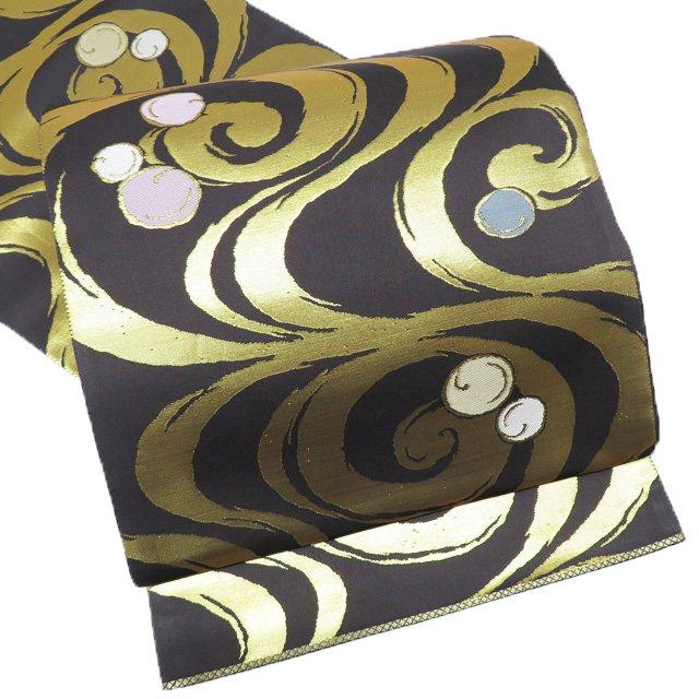 ご相談可能　袋帯 　正絹　♡新品未使用品♡ 袋帯 未使用 正絹 フォーマル 六通 飛天 草木染 A897-15