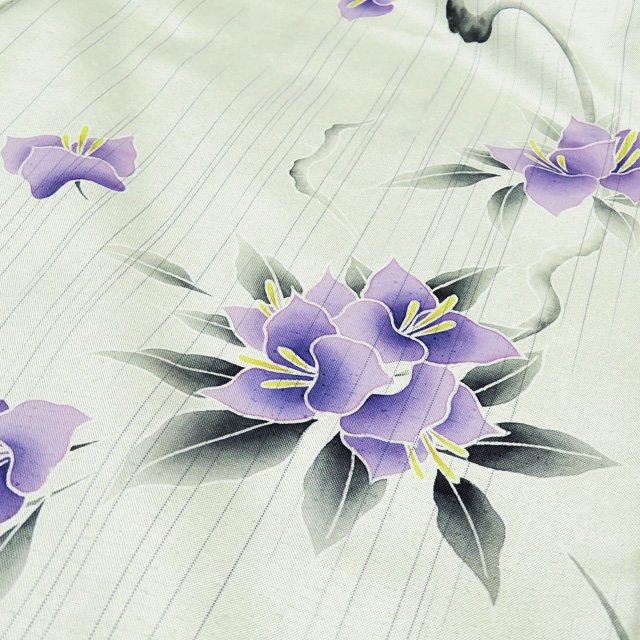 特選 訪問着 着物 中古 正絹 白山紬 袷 セミフォーマル 加賀友禅 鬼島  