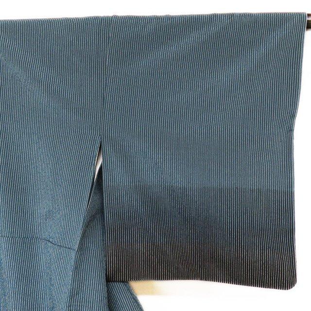 FINAL PRICE ／ 本塩沢 お召し 御召 着物 中古 正絹 袷 ラベル付き