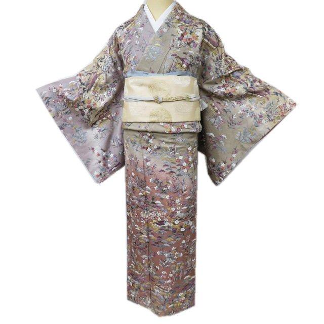 特選 訪問着 着物 未使用 正絹 袷 フォーマル 刺繍 花模様 茶屋辻文様  