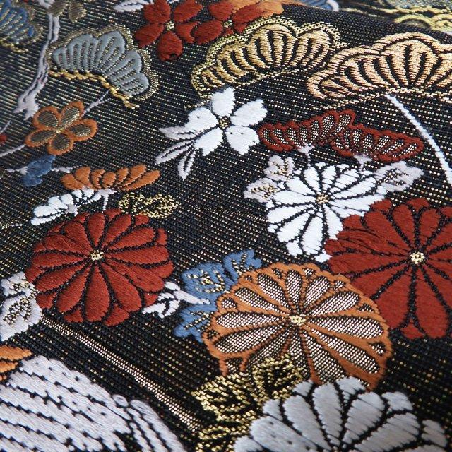 袋帯 中古 リサイクル 正絹 フォーマル 仕立て上がり 六通 唐織 松鶴  