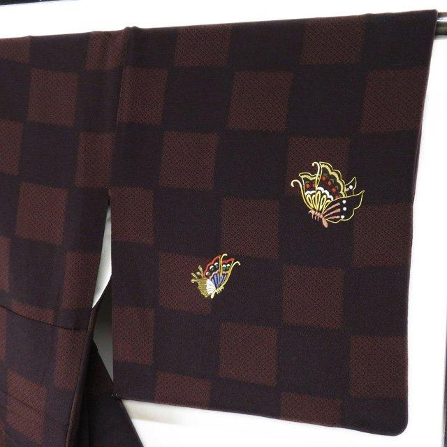 FINAL PRICE ／ 付下げ 付け下げ 訪問着 着物 中古 正絹 袷 縮緬 市松 