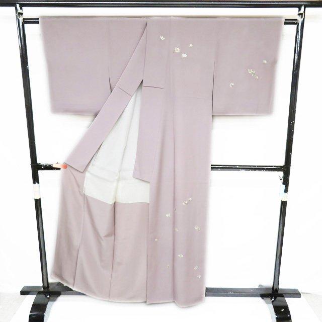 付下げ 付け下げ 訪問着 着物 中古 正絹 袷 フォーマル 紋付 花の図  