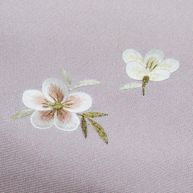 付下げ 付け下げ 訪問着 着物 中古 正絹 袷 フォーマル 紋付 花の図  