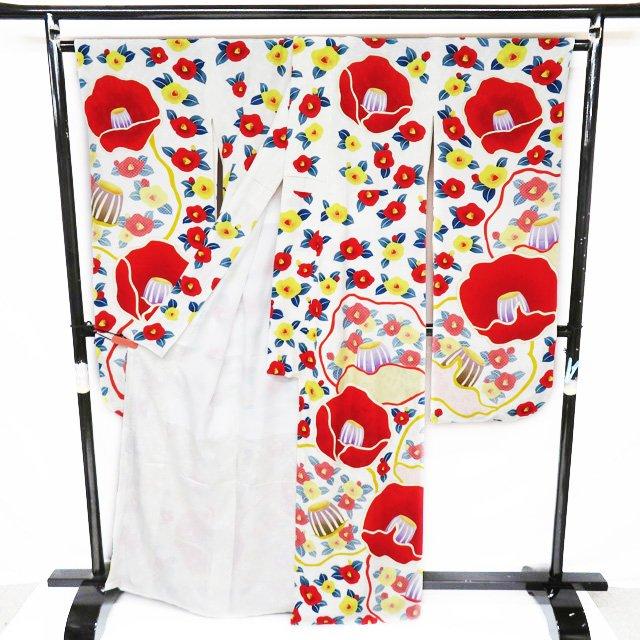 平和屋着物○結城紬 飛び亀甲柄 蔦の葉間道 正絹 逸品 未使用 AABB2972ph