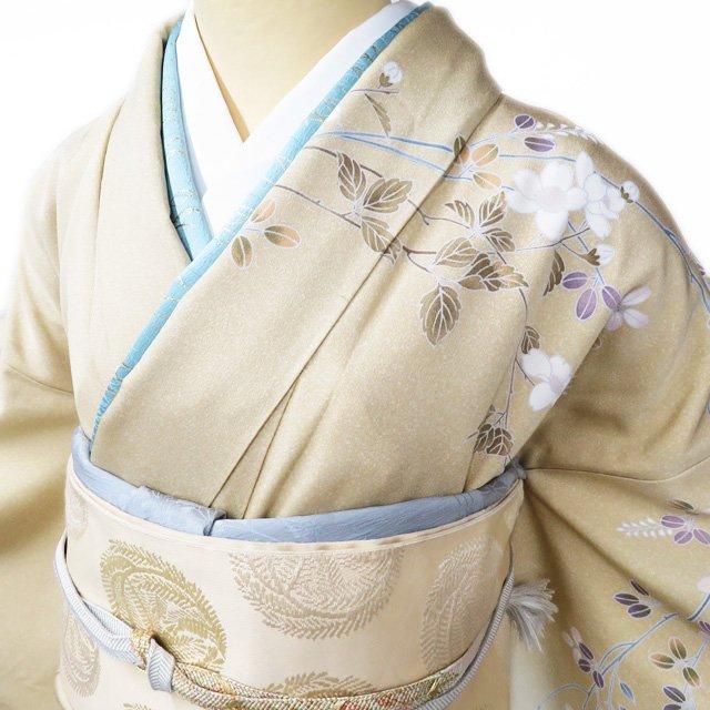 FINAL PRICE ／ 訪問着 着物 中古 正絹 袷 フォーマル 花の図 秋草 