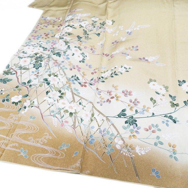FINAL PRICE ／ 訪問着 着物 中古 正絹 袷 フォーマル 花の図 秋草