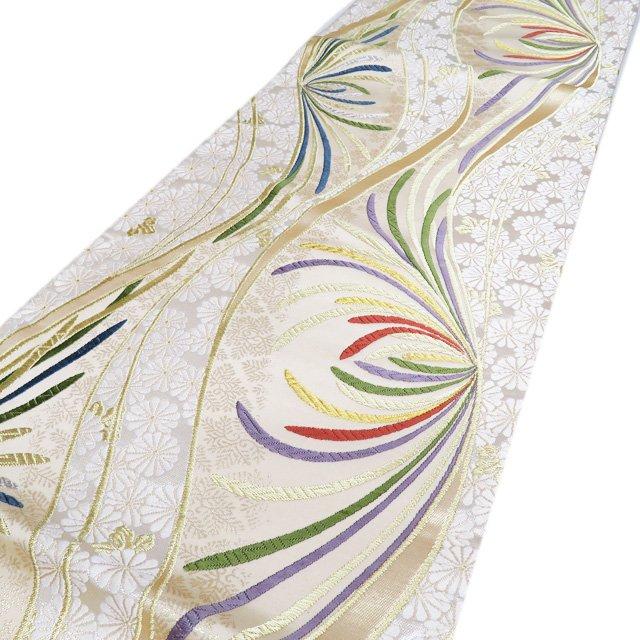 袋帯 中古 リサイクル 正絹 フォーマル 仕立て上がり 六通 作家物 落款  