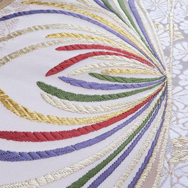 袋帯 中古 リサイクル 正絹 フォーマル 仕立て上がり 六通 作家物 落款  