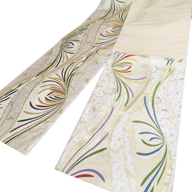 袋帯 中古 リサイクル 正絹 フォーマル 仕立て上がり 六通 作家物 落款  